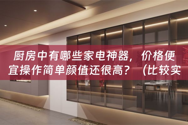 厨房中有哪些家电神器，价格便宜操作简单颜值还很高？（比较实用的厨房电器）