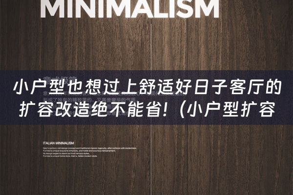 小户型也想过上舒适好日子客厅的扩容改造绝不能省!（小户型扩容秘籍）