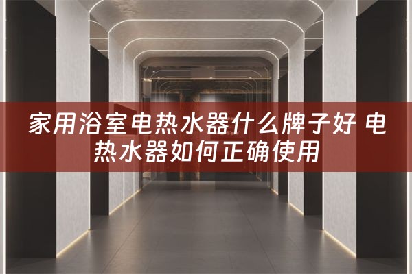 家用浴室电热水器什么牌子好 电热水器如何正确使用