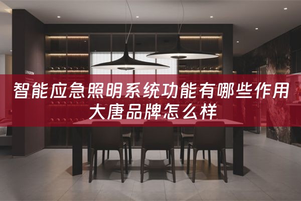 智能应急照明系统功能有哪些作用 大唐品牌怎么样