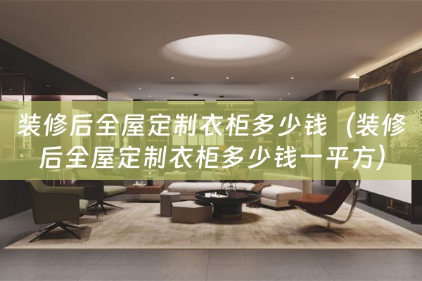 装修后全屋定制衣柜多少钱（装修后全屋定制衣柜多少钱一平方）