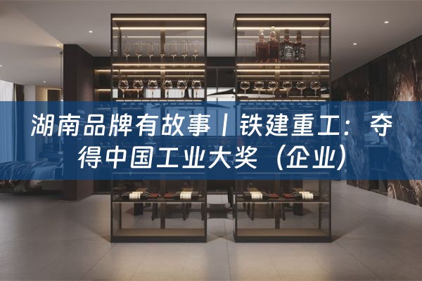 湖南品牌有故事丨铁建重工：夺得中国工业大奖（企业）