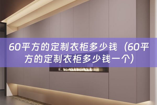 60平方的定制衣柜多少钱（60平方的定制衣柜多少钱一个）