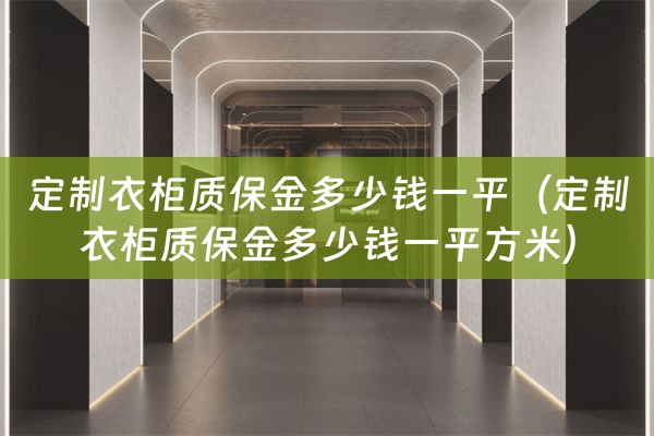 定制衣柜质保金多少钱一平（定制衣柜质保金多少钱一平方米）