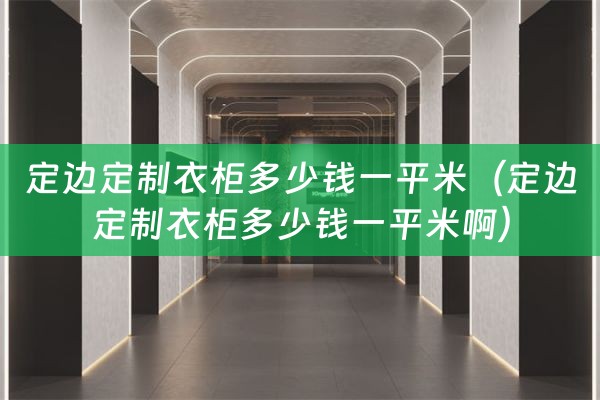 定边定制衣柜多少钱一平米（定边定制衣柜多少钱一平米啊）