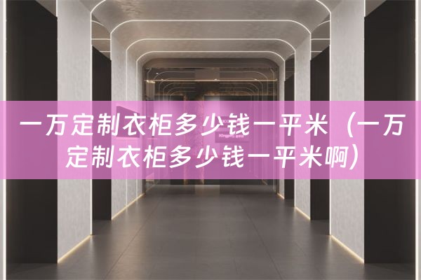 一万定制衣柜多少钱一平米（一万定制衣柜多少钱一平米啊）