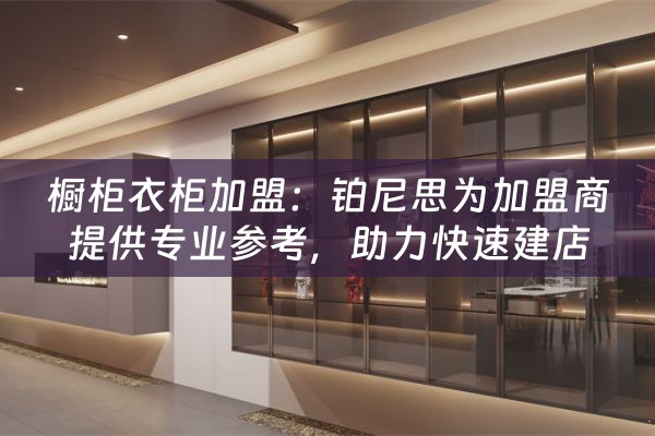 橱柜衣柜加盟：铂尼思为加盟商提供专业参考，助力快速建店