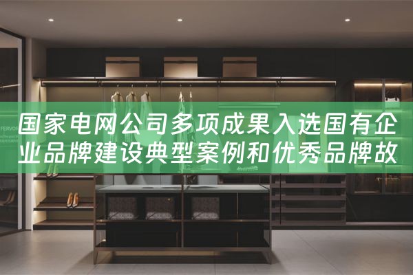 国家电网公司多项成果入选国有企业品牌建设典型案例和优秀品牌故事