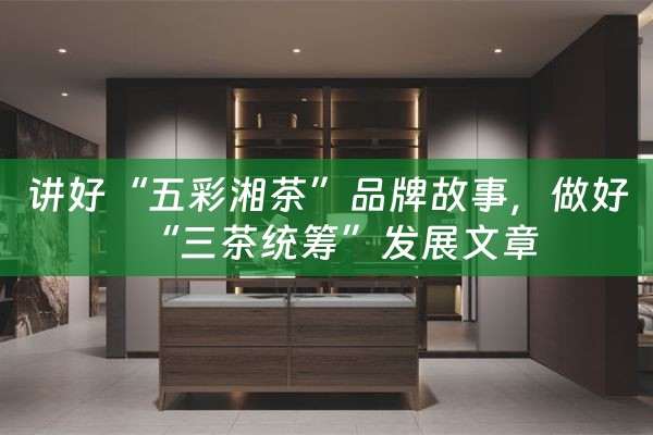 讲好“五彩湘茶”品牌故事，做好“三茶统筹”发展文章