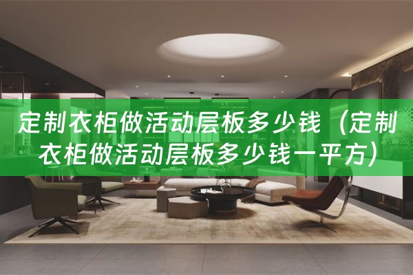 定制衣柜做活动层板多少钱（定制衣柜做活动层板多少钱一平方）