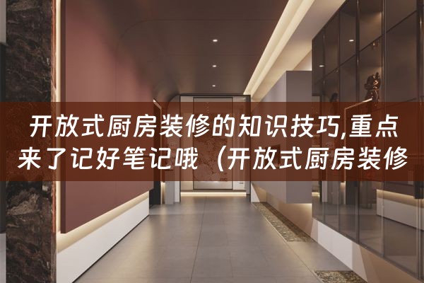 开放式厨房装修的知识技巧,重点来了记好笔记哦（开放式厨房装修注意事项）