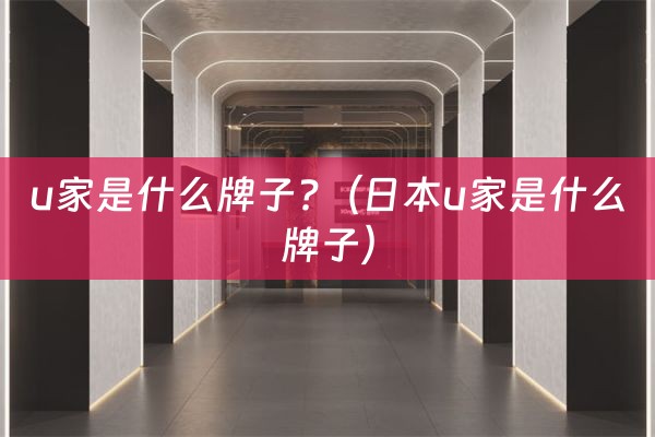 u家是什么牌子?（日本u家是什么牌子）