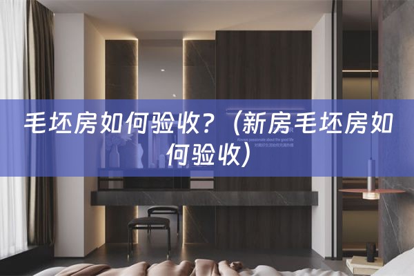 毛坯房如何验收?（新房毛坯房如何验收）