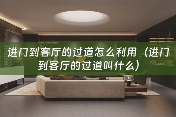 进门到客厅的过道怎么利用（进门到客厅的过道叫什么）